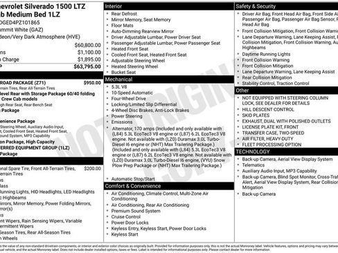 Used 2023 Chevrolet Silverado 1500 LTZ w/ Z71 Off-Road Package AWD/4WD image 6