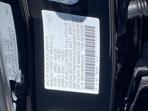 Used 2022 Honda Civic Sport Touring image 9