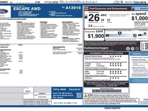 Used 2026 Ford Escape Platinum w/ Premium Technology Package AWD/4WD image 37