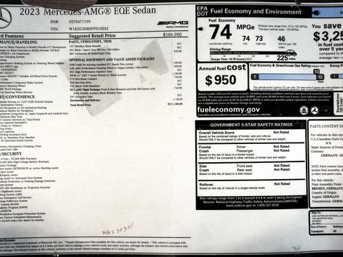 Used 2023 Mercedes-Benz EQE AMG AMG EQE image 2