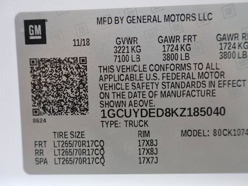 Used 2019 Chevrolet Silverado 1500 LT w/ Remote Start Package AWD/4WD image 16