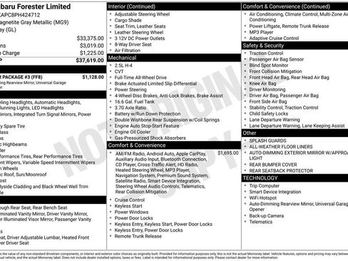 Used 2023 Subaru Forester Limited w/ Popular Package #3 image 5