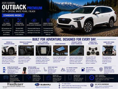 Certified 2025 Subaru Outback Premium AWD/4WD image 3