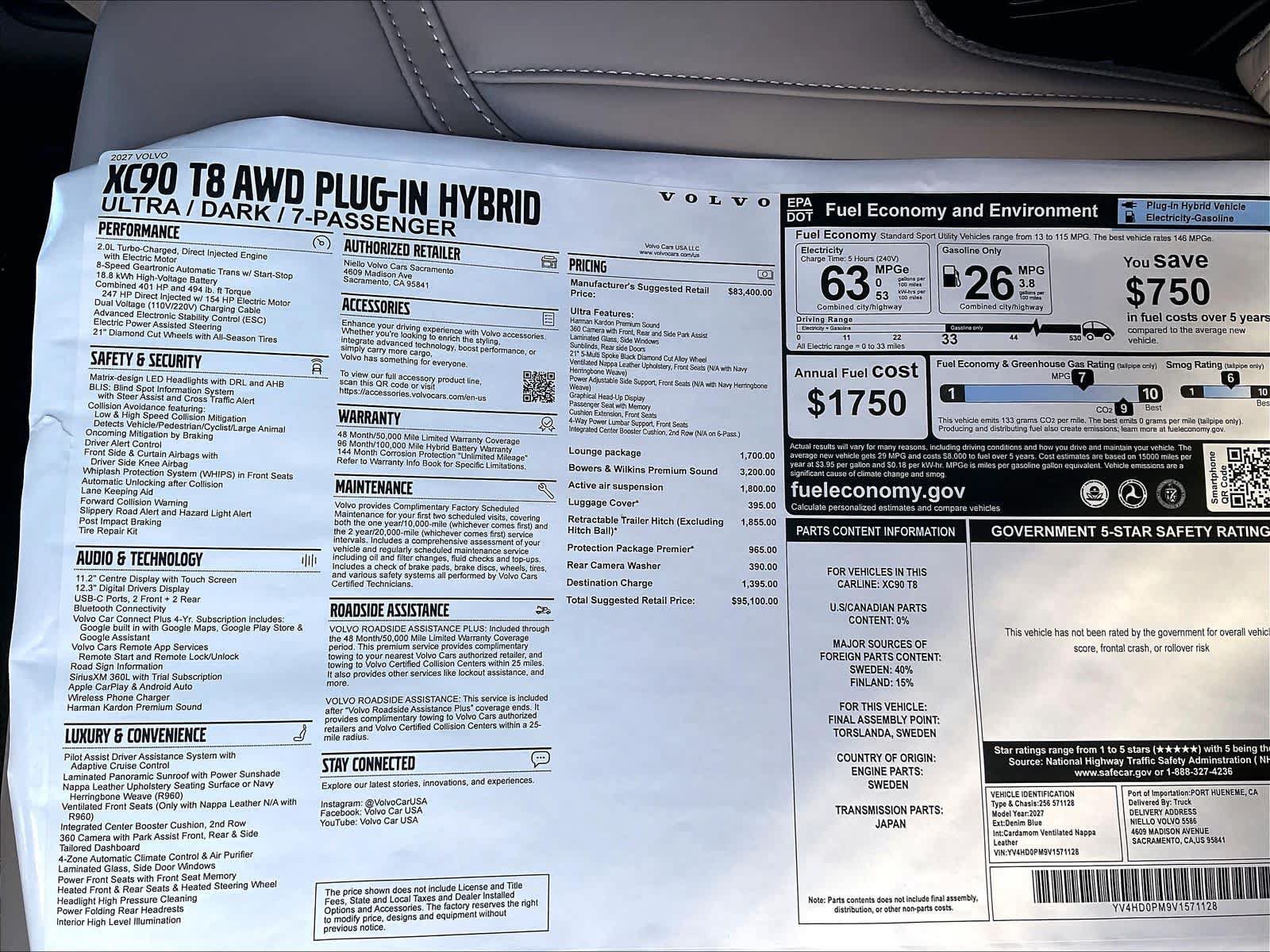 New 2027 Volvo XC90 T8 Ultra AWD/4WD image 37