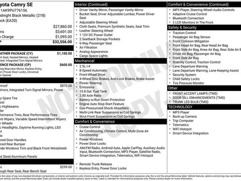 Used 2023 Toyota Camry SE w/ Cold Weather Package image 42