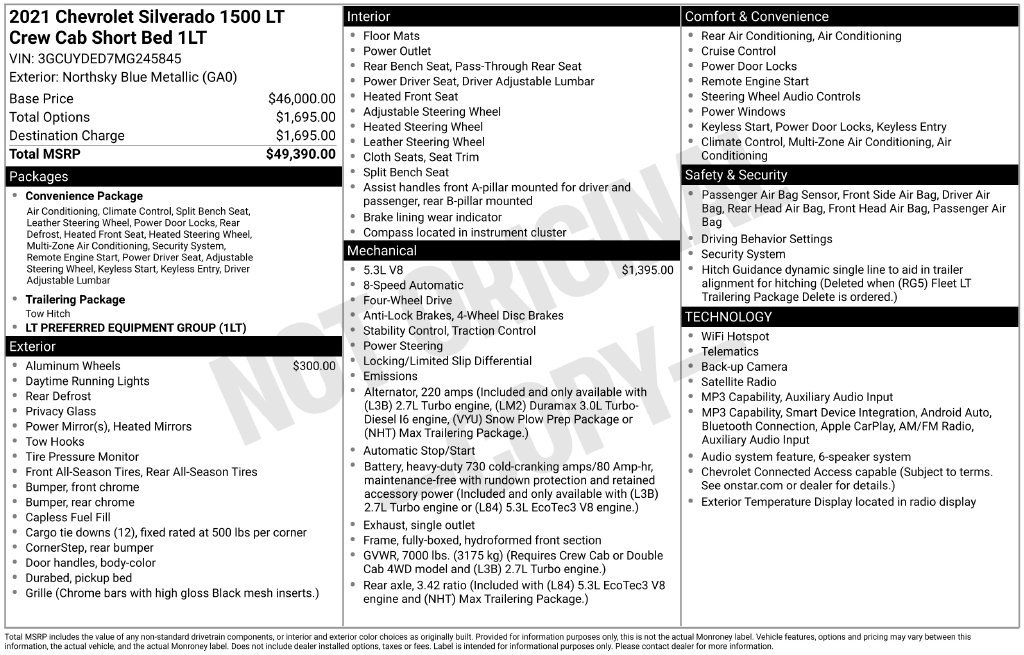 Used 2021 Chevrolet Silverado 1500 LT AWD/4WD image 2