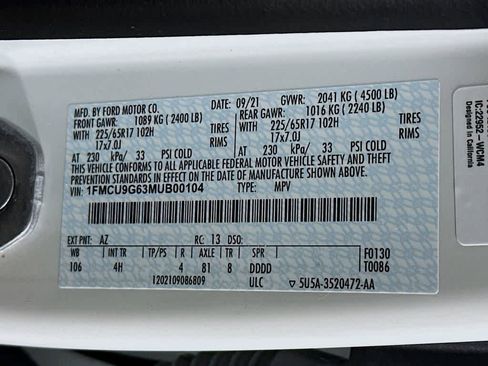 Certified 2021 Ford Escape SE w/ Convenience Package image 23