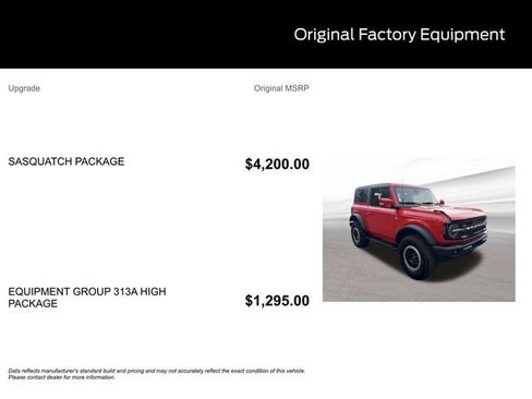 Certified 2022 Ford Bronco Outer Banks w/ Sasquatch Package image 10