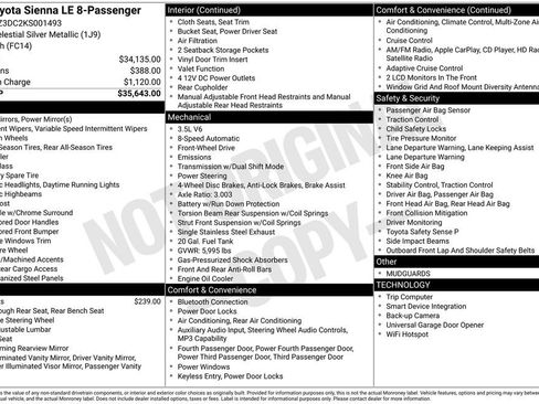Used 2019 Toyota Sienna LE FWD image 12