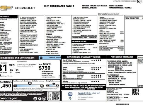 Used 2023 Chevrolet TrailBlazer LT w/ Convenience Package FWD image 6