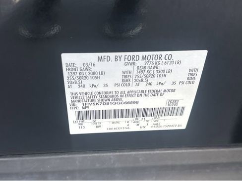 Used 2016 Ford Explorer XLT w/ Equipment Group 202A image 42