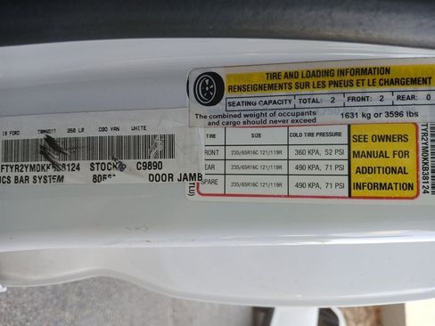 Used 2019 Ford Transit 250 148 Low Roof image 23