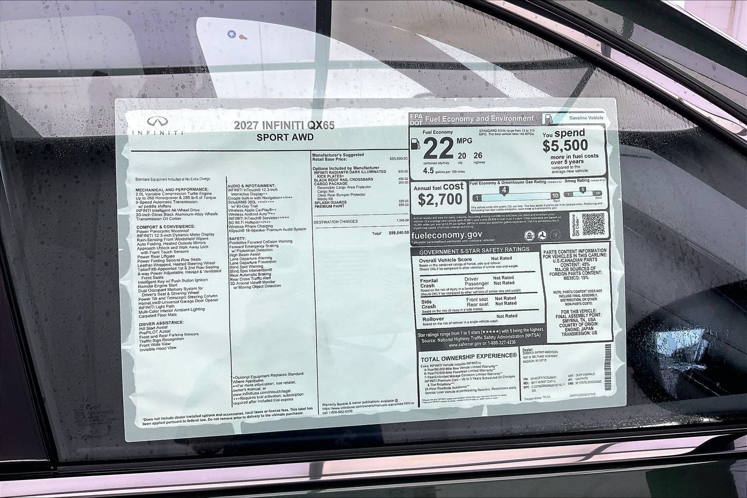 New 2027 INFINITI QX65 Sport w/ Cargo Package AWD/4WD image 18