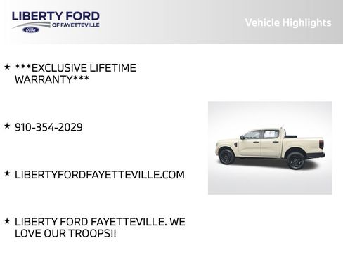 Certified 2025 Ford Ranger XLT w/ Equipment Group 301A High RWD image 5