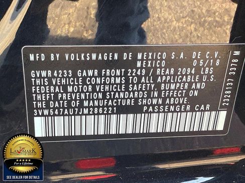 Used 2018 Volkswagen GTI SE w/ SE Leather Package image 20