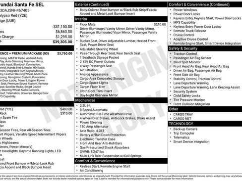 Used 2022 Hyundai Santa Fe SEL w/ Convenience + Premium Package AWD/4WD image 2