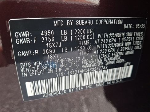 Certified 2025 Subaru Outback Limited AWD/4WD image 26