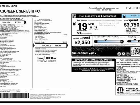 Used 2023 Jeep Wagoneer L Series III w/ Preferred Equipment Group image 4