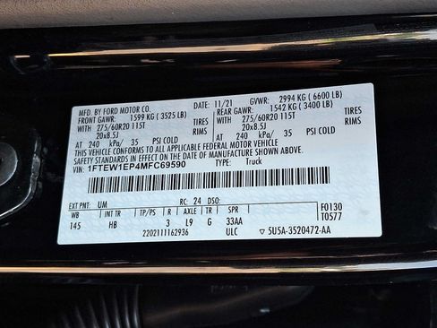 Used 2021 Ford F150 Lariat AWD/4WD image 28