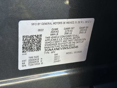 Certified 2022 Chevrolet Equinox Premier w/ LPO, Floor Liner Package image 19