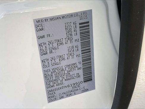 New 2026 Nissan Frontier PRO-4X w/ Pro-4x Convenience Package image 8