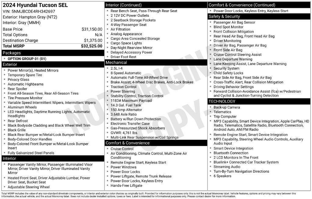 Used 2024 Hyundai Tucson SEL AWD/4WD image 21