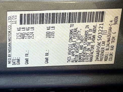 Used 2022 Nissan Maxima Platinum w/ Sport Mat Group image 34