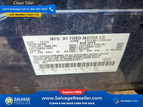 Used 2017 Ford Edge Titanium w/ Equipment Group 301A AWD/4WD image 17