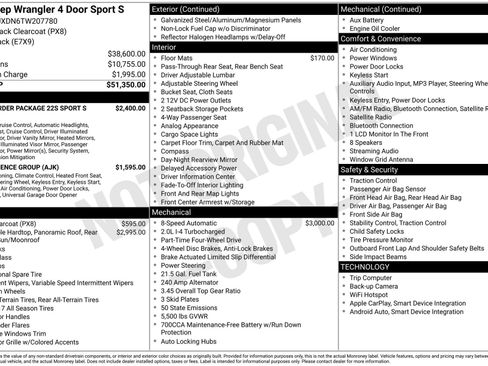New 2026 Jeep Wrangler Unlimited Sport AWD/4WD image 3