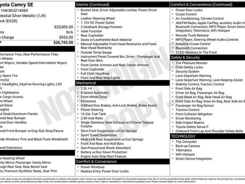 Used 2019 Toyota Camry SE image 35