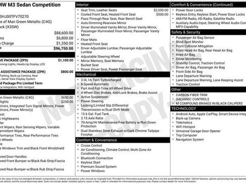 Used 2026 BMW M3 Competition w/ Executive Package AWD/4WD image 30