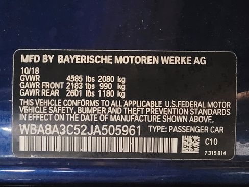 Used 2018 BMW 320i xDrive Sedan w/ Convenience Package AWD/4WD image 33