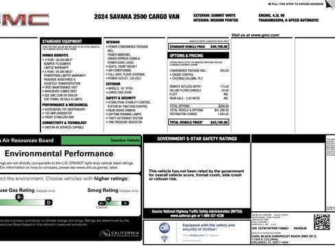 Used 2024 GMC Savana 2500 w/ Driver Convenience Package image 5