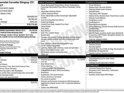 Used 2015 Chevrolet Corvette Stingray Coupe w/ 2LT Preferred Equipment Group image 4