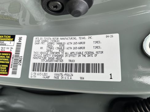 New 2026 Toyota Tundra Limited AWD/4WD image 13