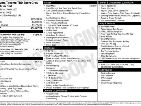 Used 2023 Toyota Tacoma TRD Sport w/ TRD Premium Sport Package AWD/4WD image 10