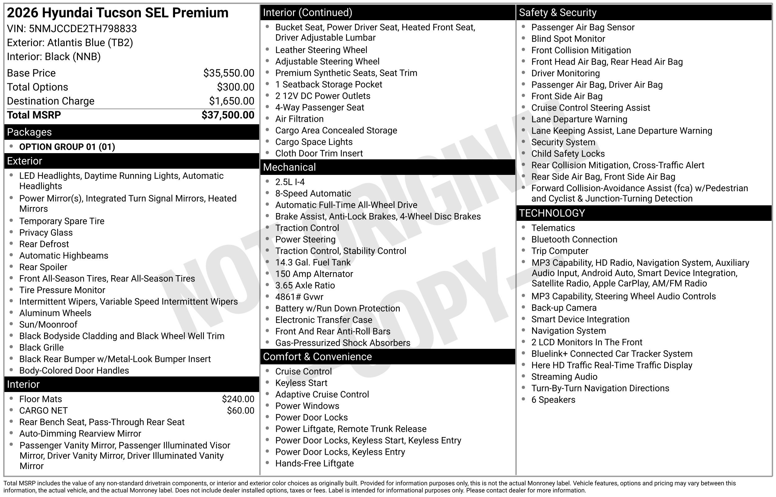 New 2026 Hyundai Tucson SEL AWD/4WD image 3