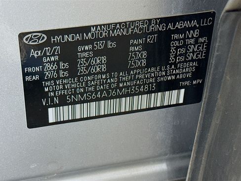 Used 2021 Hyundai Santa Fe SEL w/ Convenience Package FWD image 40