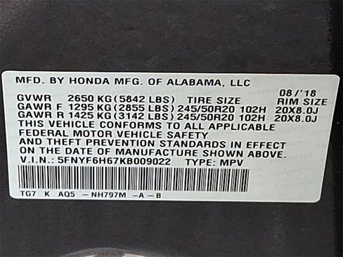 Used 2019 Honda Pilot Touring image 27