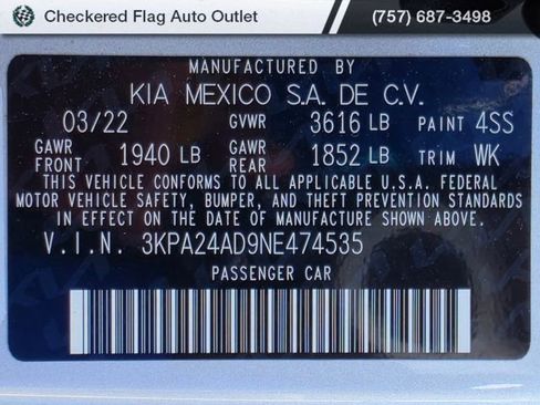 Used 2022 Kia Rio S FWD image 20