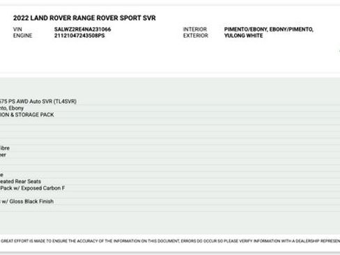 Used 2022 Land Rover Range Rover Sport SVR Carbon Edition AWD/4WD image 10