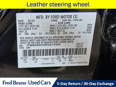 Certified 2024 Ford Explorer XLT w/ Equipment Group 202A AWD/4WD image 37