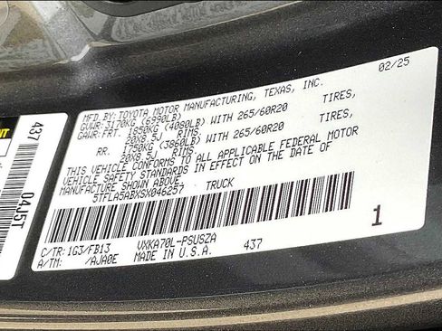 New 2025 Toyota Tundra SR5 RWD image 20