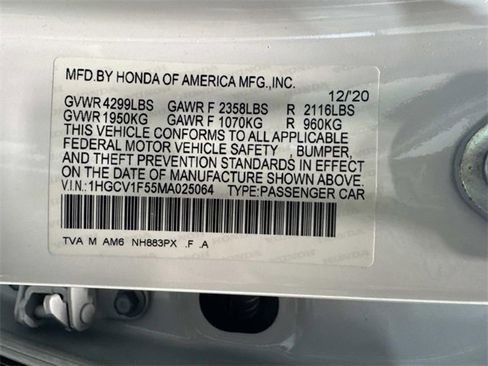 Used 2021 Honda Accord EX-L image 33