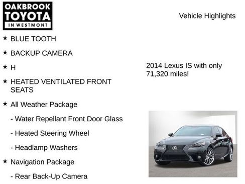 Used 2014 Lexus IS 250 AWD w/ Navigation Package image 8