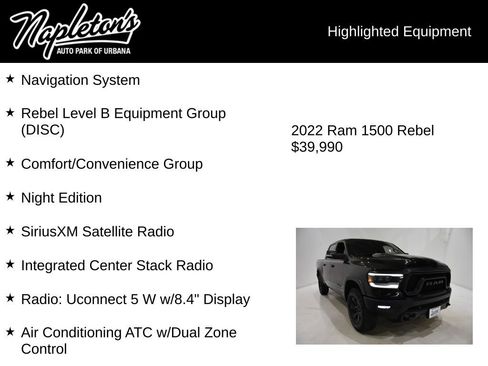 Used 2022 RAM 1500 Rebel w/ Rebel Level B Equipment Group image 15