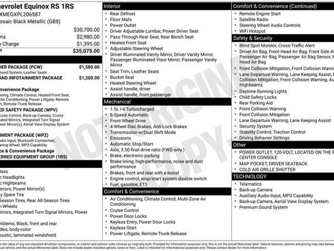 Used 2023 Chevrolet Equinox RS w/ RS Leather Package image 1