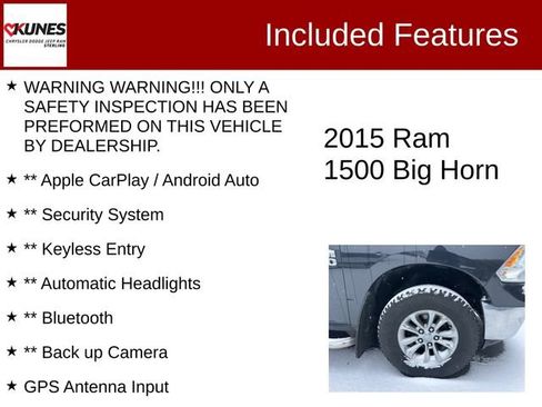 Used 2015 RAM 1500 Big Horn image 2