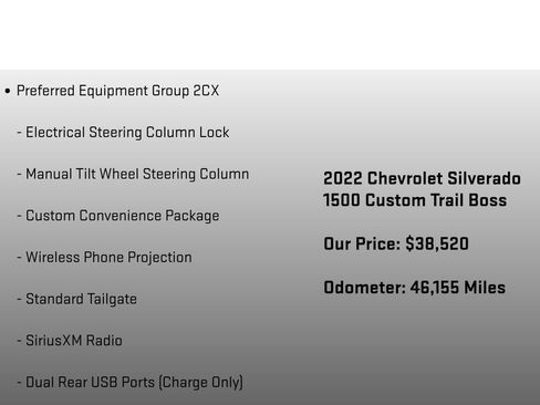 Used 2022 Chevrolet Silverado 1500 Custom Trail Boss w/ LPO, Dark Essentials Package AWD/4WD image 18