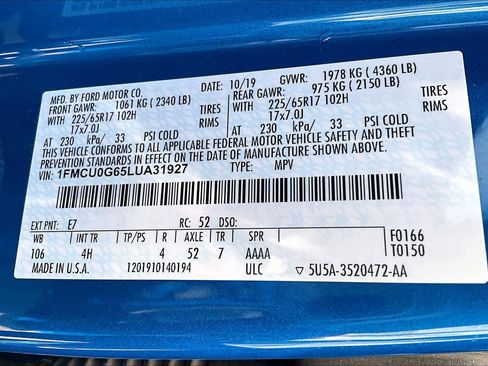 Used 2020 Ford Escape SE FWD image 34